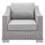 Fauteuil d'extérieur en rotin Conway-821940995