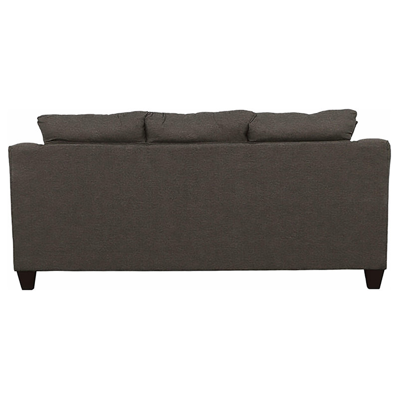 Gottberg 82" Linen Flared Arm Sofa, Brown, Warm Gray Linen