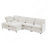 Double-Layer Cushion Modern Large U-Shaped Modular Sofa