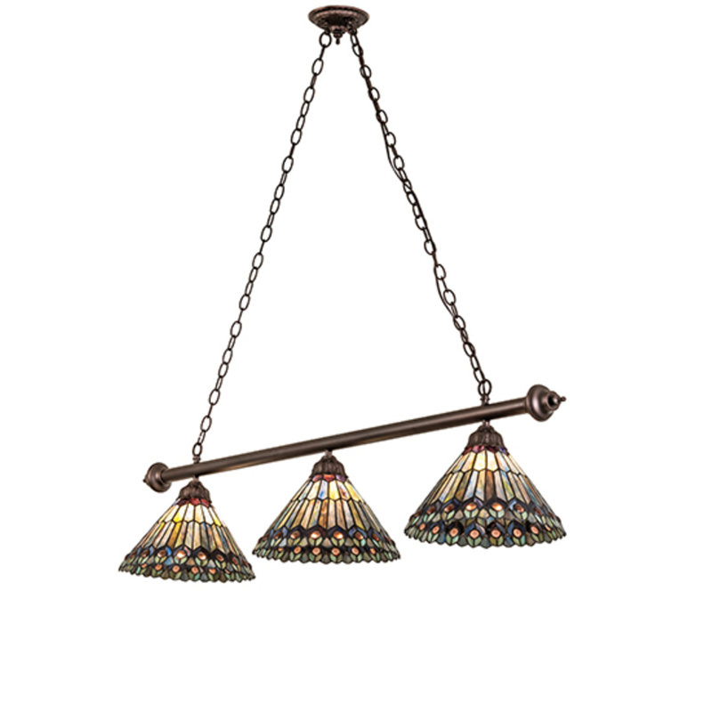 Luminaire suspendu pour îlot 3 lumières 52 po Tiffany