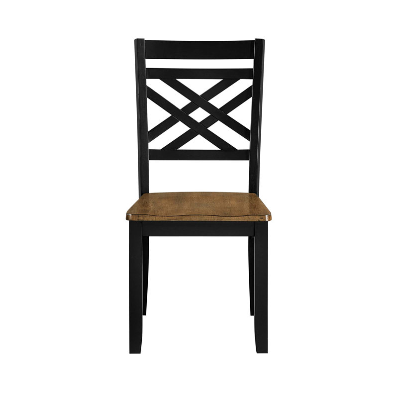 Ensemble de 2 chaises de salle à manger 2 tons
