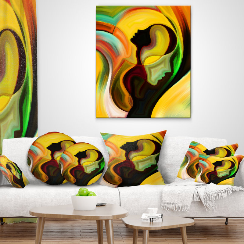 Abstract Throw Pillow