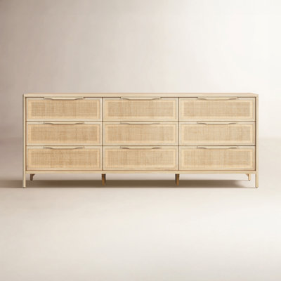 Nellie 9 Drawer Cane Dresser