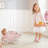 Teamson Kids Polka Dot Princess Baby Doll & Stuffed Animal Collapsible Wagon, Pink/Gray