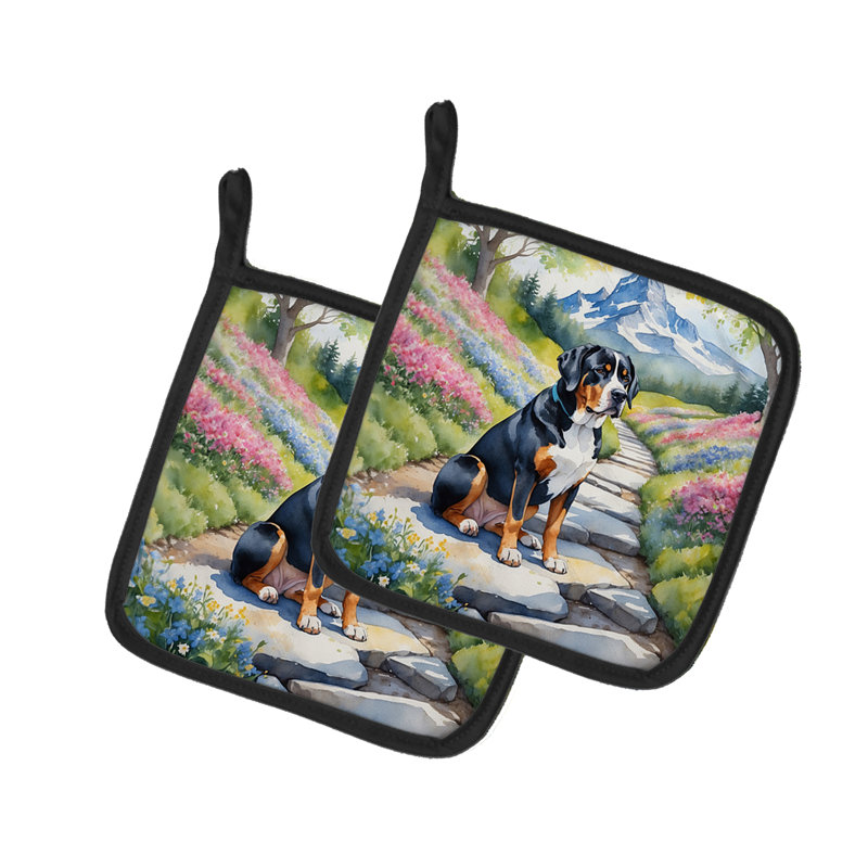 Caroline's Treasures Floral Polyester Potholder Set