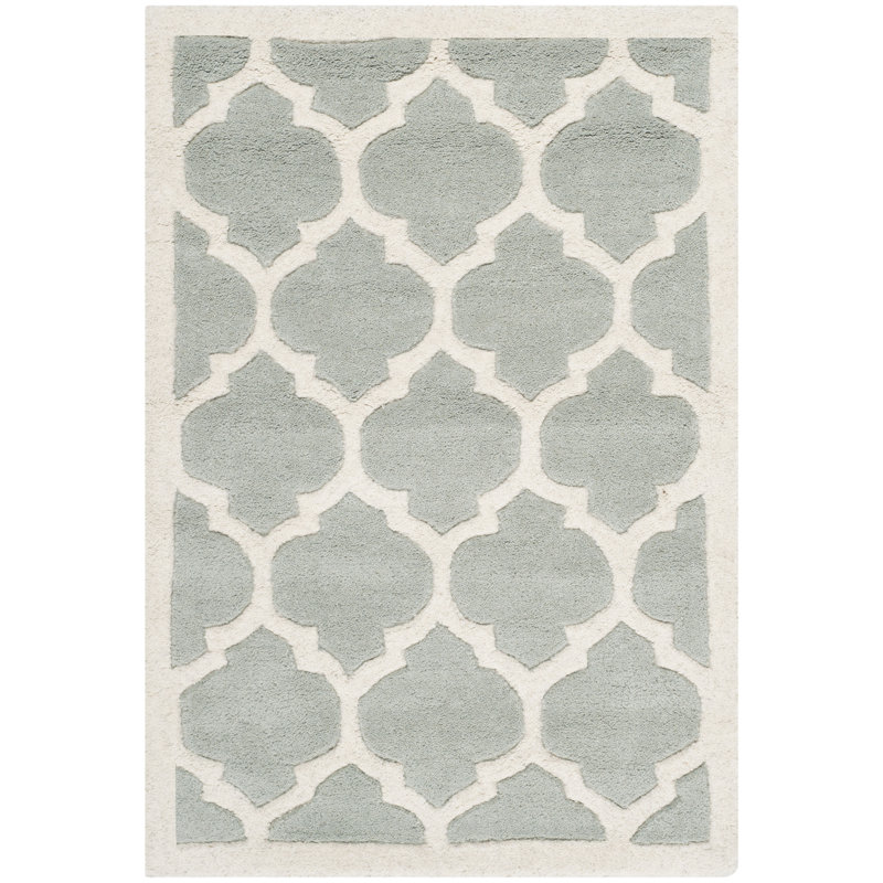 Carolene Hand Tufted Wool Geometric Rug, Rectangle 2' x 3'