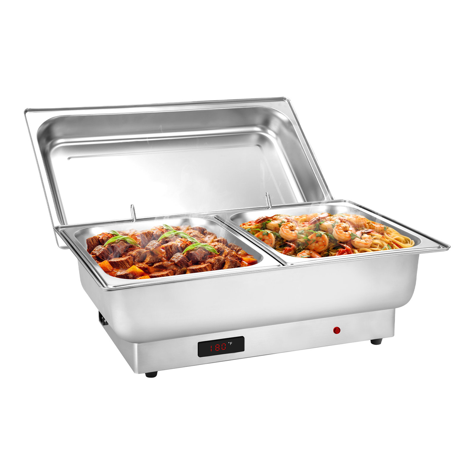 The Party Aisle™ Commercial 2-Pans Buffet Server Warming Tray Chafing Dish  Food Warmer