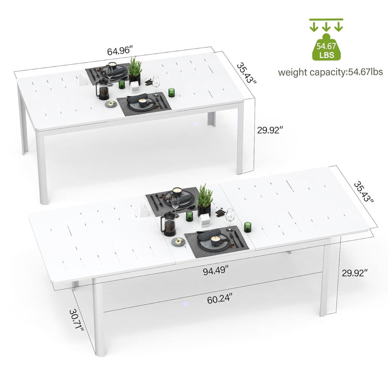 Versatile Expandable Outdoor Metal Table For Various Occasions And Spaces