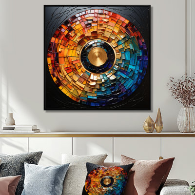 Colorful Vinyl Record Vinyl Mosaic II - Vinyl Records Framed Prints