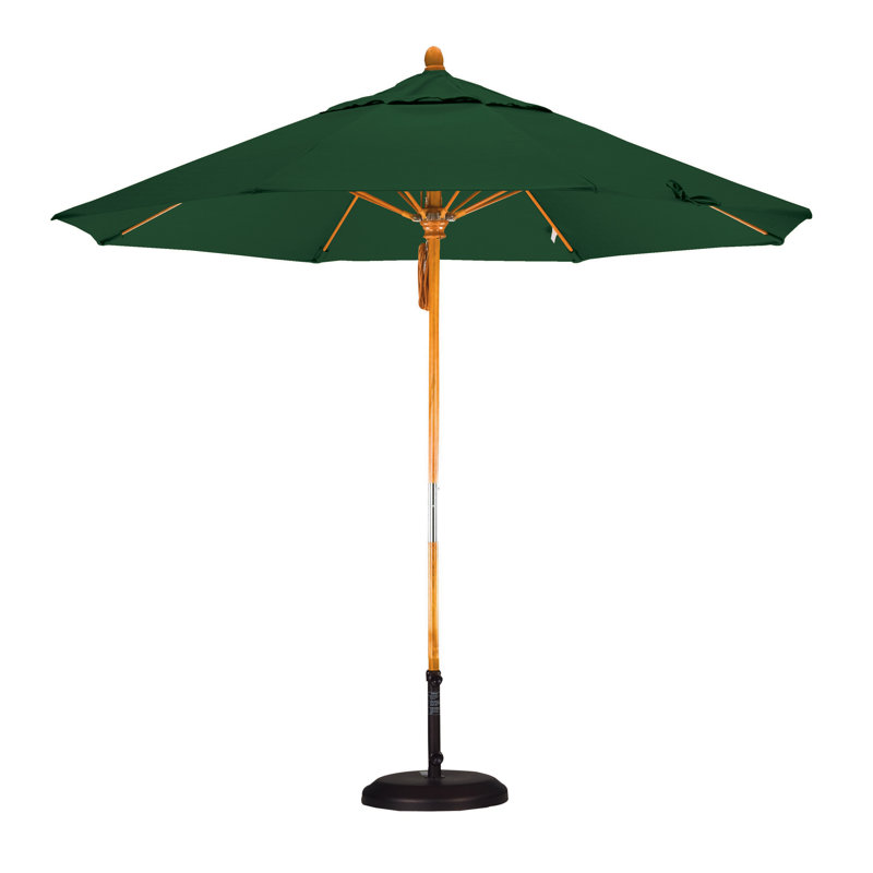 Parasol 9" Market, Pacifica - Bleu marine, Marenti Wood