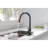 Pull Down Kitchen Faucet Matt Black - Stainless Steel Made, 360 Rotating Nozzle, Corrosion & Rust Treatment, Single Handle For Convenient Water Control With Rotatable Coating, Easy Flow And-1844560482