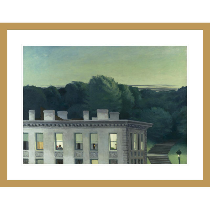 «House at Dusk» par Edward Hopper, impression giclée sur cadre, 23.1" H x 29.5" W