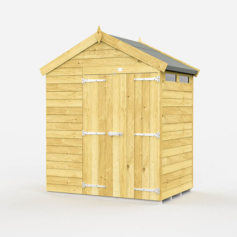 7ft x 4ft Apex Security Shed - Double Door