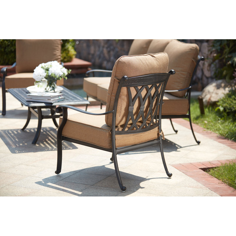 Melchior Powder Coated Aluminum Outdoor Lounge Chair