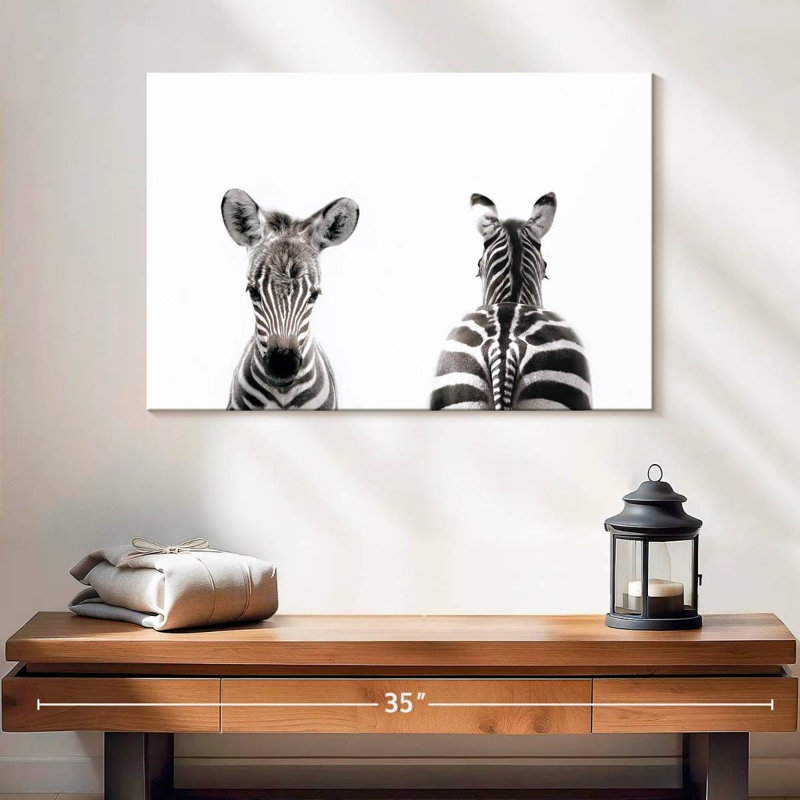 Zebra Front And Back Portrait, 16" H x 24" W