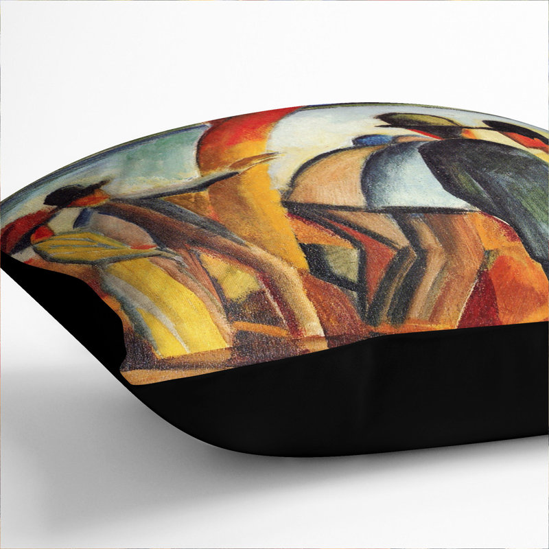 Promenade Square Throw Cushion, Black, 55cm H x 55cm W x 20cm D