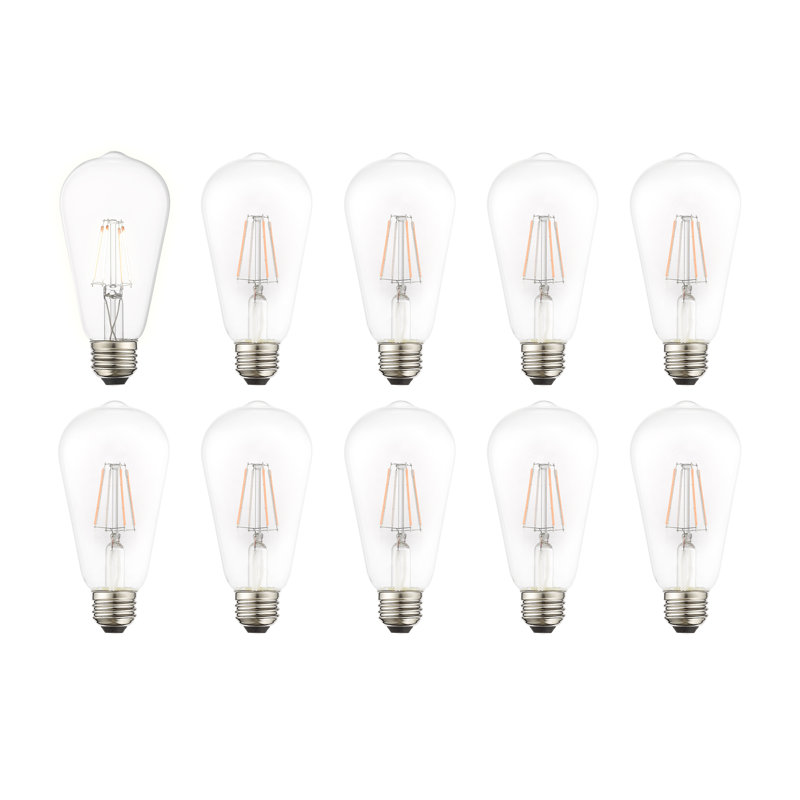 Mcswain 40 Watt Equivalent ST19 LED Dimmable Light Bulb Warm White (2700K) E26/Medium (Standard) Base