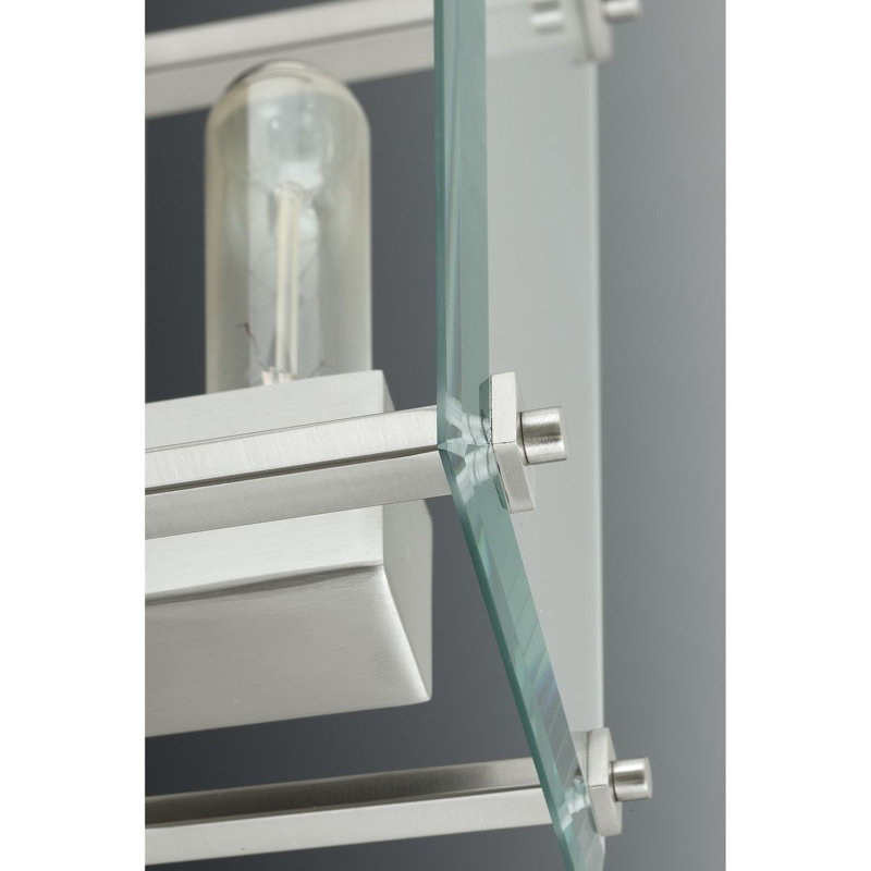 Plafonnier encastré à 1 lumière à intensité variable Atilia, Nickel brossé