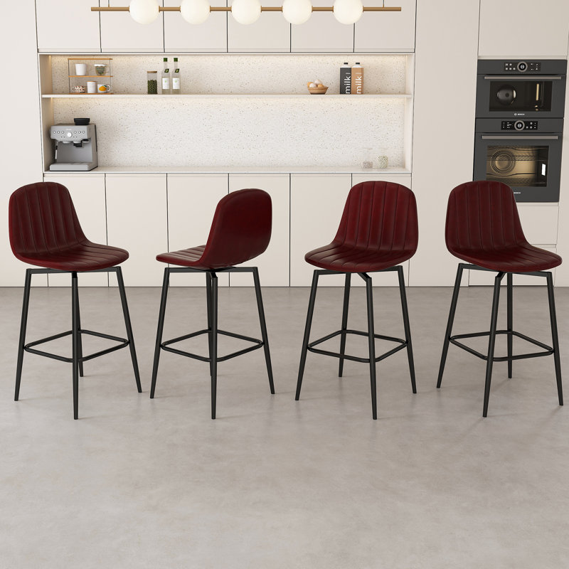 Tabourets de bar pivotants confortables, sièges en cuir pu, design moderne pour les cuisines