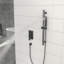 Pomme de douche 16 po Katmai, avec barre coulissante à angle réglable de 26,18 po, noir mat