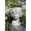 Buste mural en ciment 8 po x 9 po x 11,5 po, gris, avec motif floral pour jardin-132994756