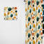Motif géométrique jaune et vert - Rideau abstrait - Rideau géométrique obscurcissant - 1 panneau-107611703