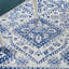 Tapis géométrique bleu / blanc Concow-277280105