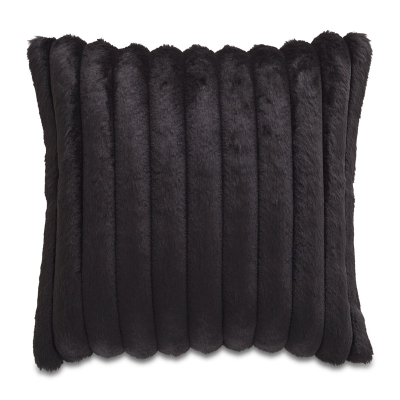 Square Pillow Cover & Insert, Black