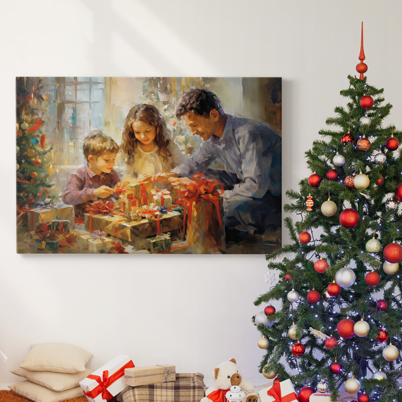 Christmas Holiday Arts - Toile tendue avec châssis, H 32 po x l 48 po