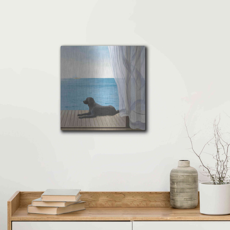 Lark Manor ™ «Blue Breeze III» par James Wiens, art mural en métal, H 12 po x l 12 po