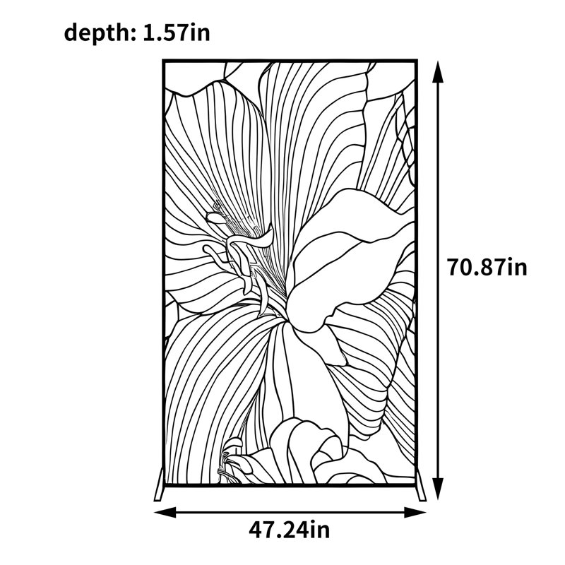 Mattingly, 70.87" H x 47.24" W x 1.57" D