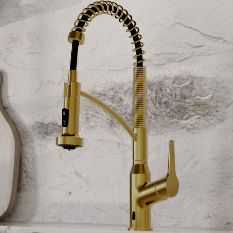 Karran Scottsdale Pull Down Touchless Kitchen Faucet, Gold