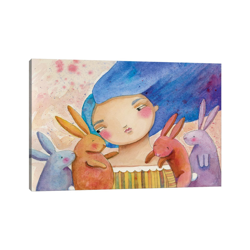 Cottontails by Teresa Kogut - Painting on Canvas, Wrapped Canvas, 45.72cm H x 66.04cm W x 3.81cm D