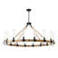 Lustre en rotin 16 lumières Wagon Wheel