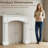 Modern Fireplace Mantel,  Fireplace Surround for Fireplaces, White