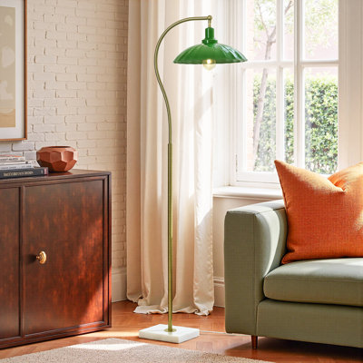 Lampe sur pied Tamara Day for Stylecraft Penelope - marbre et laiton poli