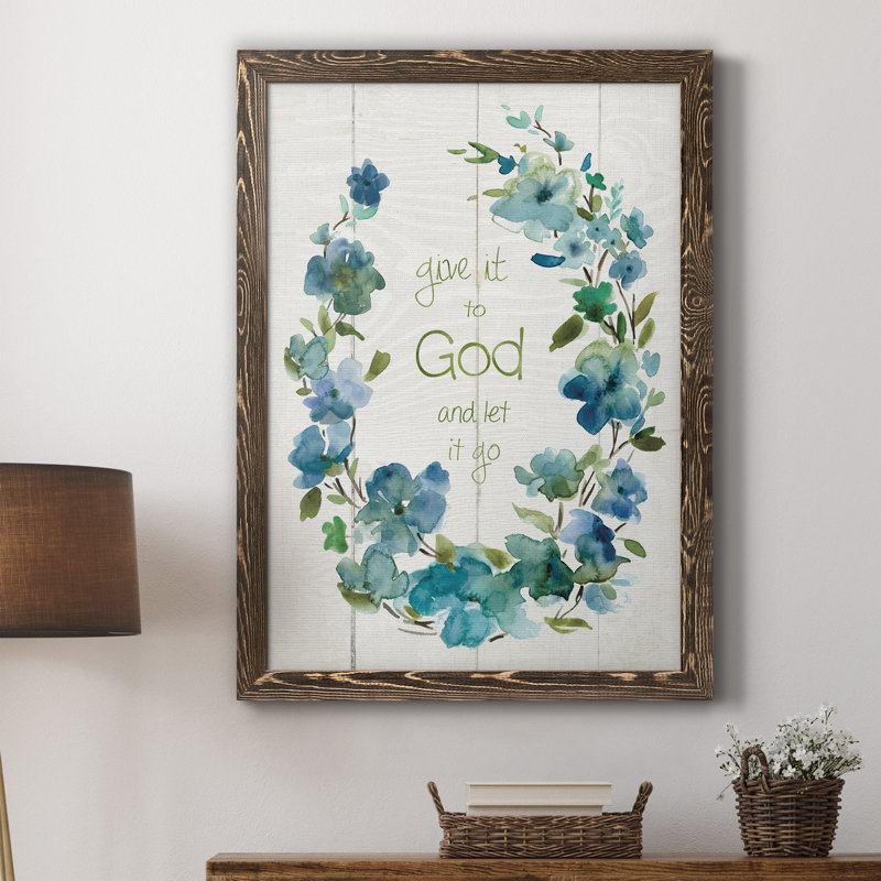 «Offrez-le à Dieu», art textuel sur toile, Noyer, H 20 po x l 17 po x P 1,5 po