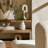 Textured Sculpted Stoneware Vase with Organic Silhouette and Modern Casual Design-989096785