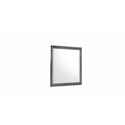 Miroir de style moderne Blaze en bois gris métallique (seulement miroir)