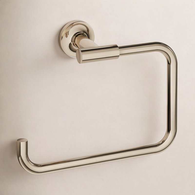 Purist Wall-Mounted Towel Ring, Vibrant French Gold