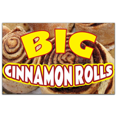 Big Cinnamon Rolls Banner 36" X 60"