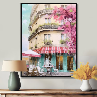«Rose Blooming Terras Paris Summer Bar - City Paris», art mural