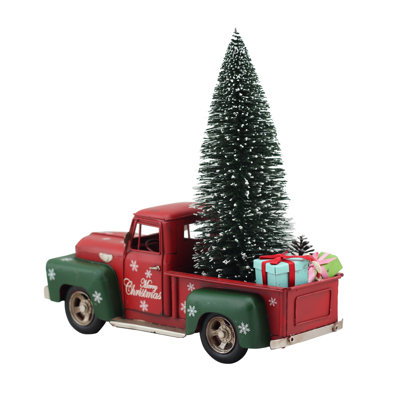 14" Red & Green Chrsitmas Truck