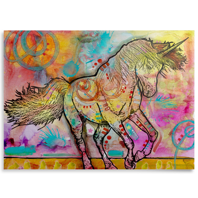 « licorne », impression, H 16 po x l 22 po x p 1 po, Sans mat, Sans cadre