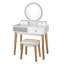 Ensemble coiffeuse avec tabouret et Miroir Camron