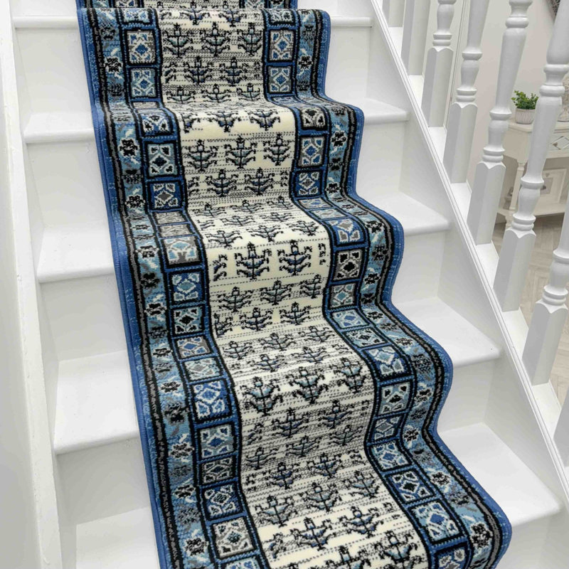 Stair Runner Geometric Area Rug, Runner 70 x 720 cm