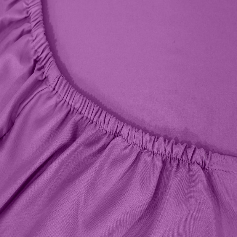 Lilyanah Microfiber 25cm Extra Deep Fitted Bed Sheets, Double (4'6), Lilac