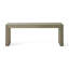 Banc de salle à manger décoratif, finition gris taupe 48 pouces, pieds en panneau de bois d'acacia