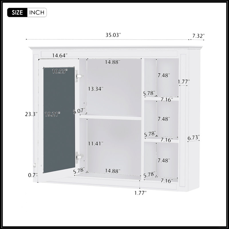 Pharmacie 35 po x 27,5 po, Blanc