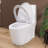 One-Piece Toilet 1.1/1.6 GPF Dual Flush Elongated With Chair Height Toilet In White Soft Close Seat Included